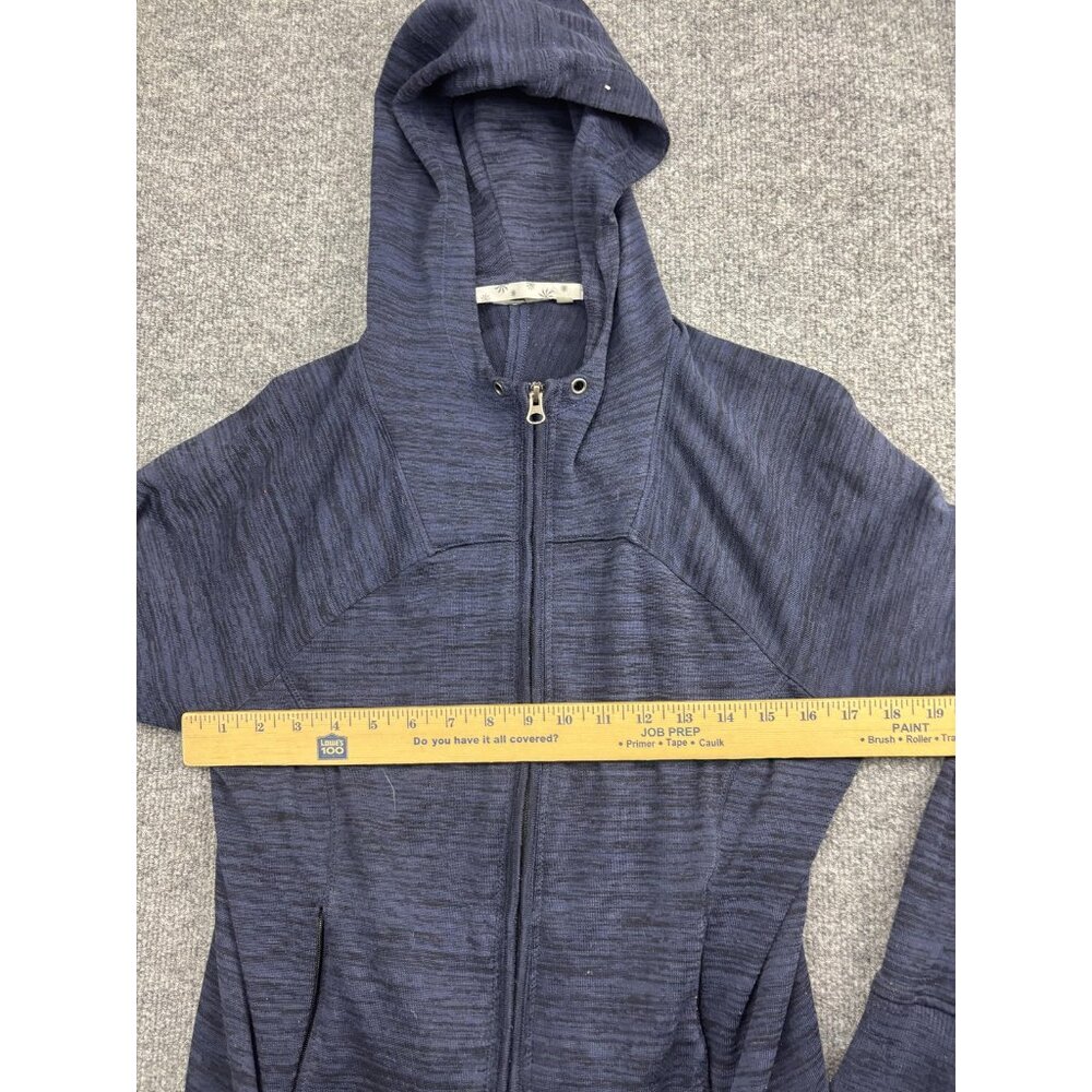 Athleta Hoodie Jacket‎ Womens M Blue Full Zip Stretch Athletic Casual Pockets - Picture 3 of 6